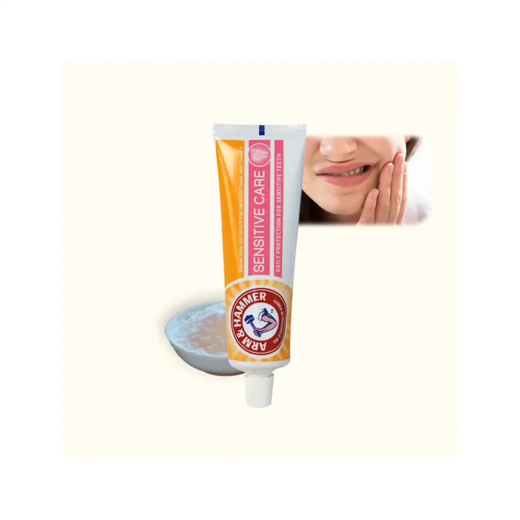 خمیردندان مخصوص دندان‌های حساس آر‌م‌اند‌هَمر Arm & Hammer Sensitive Care Toothpaste
