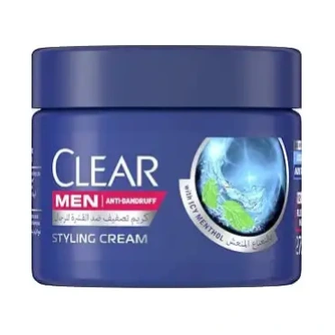 Clear Men Soft Styling Cream For Casual Hair Styling, Cool Sport Menthol To Style Your Hair Without Dandruff Worries, 275Ml