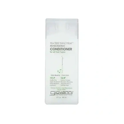 Giovanni Tea Tree Triple Treat Hair Conditioner | For Renewed Feel | Blend To Stimulate, Condition & Calm | With Organic Tea Tree Botanicals | 60 Ml