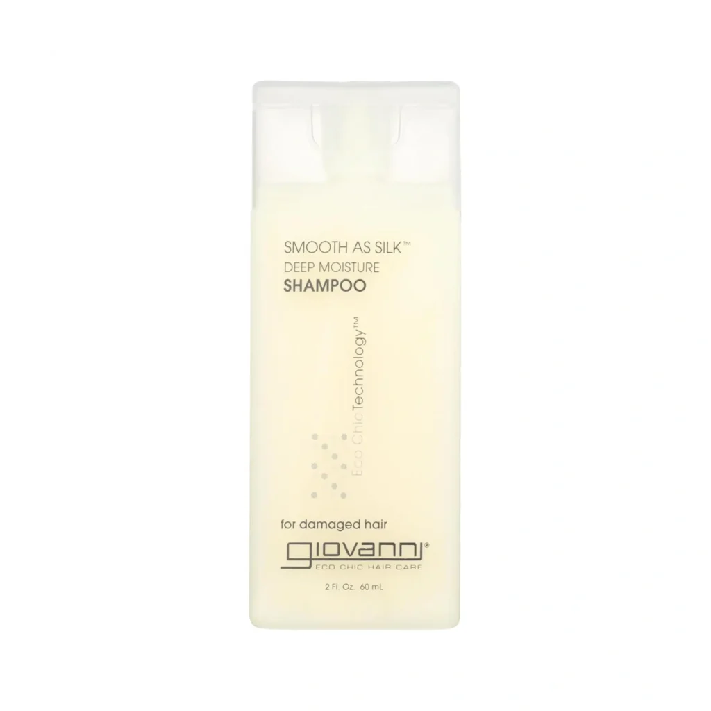 Giovanni Smooth As Silk Deep Moisture Shampoo | For Damaged Hair | Increases Shine While Smoothing Dry Or Damaged Hair | Calms Unruly Hair To Alleviate Frizz | 60 Ml