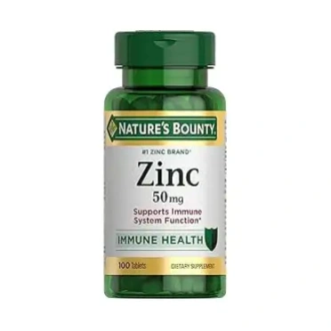 Nature's Bounty Zinc Chelated 50 mg, 100 Caplets