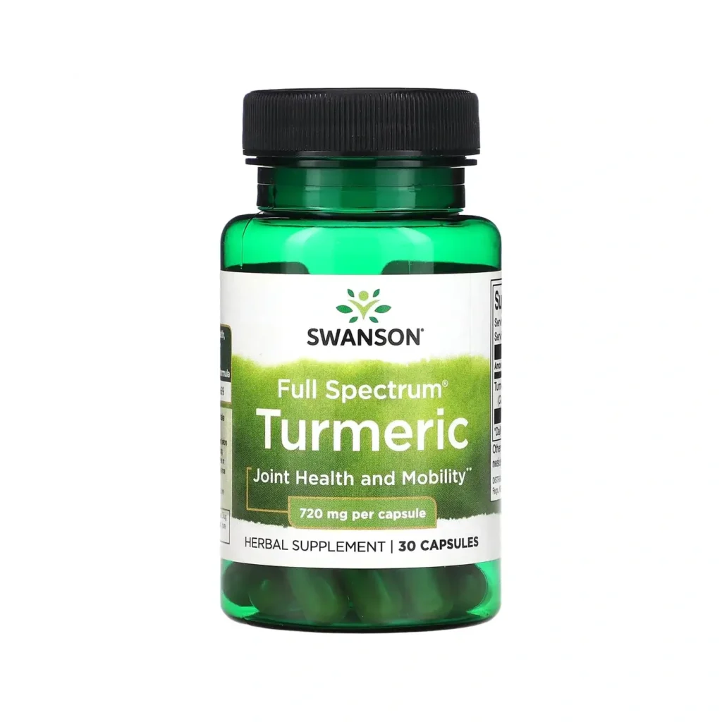 قرض ضدالتهاب زردچوبه ۷۲۰میلی گرم ۳۰عددی سوانسون Swanson Full Spectrum Turmeric 720 Mg 30 Caps