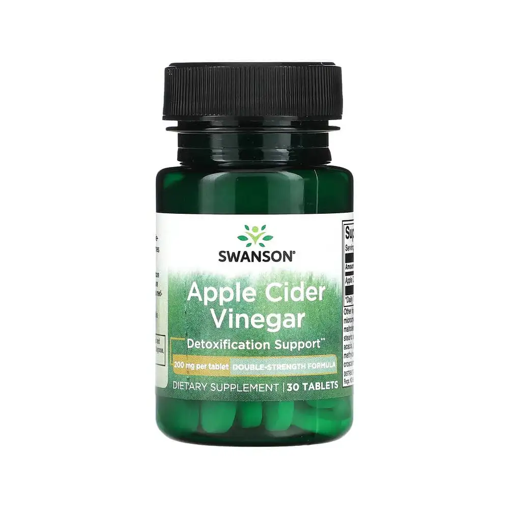 قرص سرکه سیب سوانسون ۳۰ تایی Swanson Apple Cider Vinegar formula 200 Mg 30 Tabs